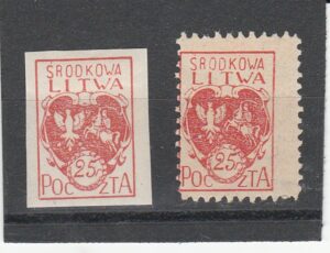 Middle Lithuania postage stamps